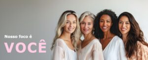 Foto de mulheres de diferentes gerações e etnias