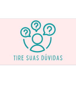 botão com ícone pessoa e interrogações - tira dúvidas