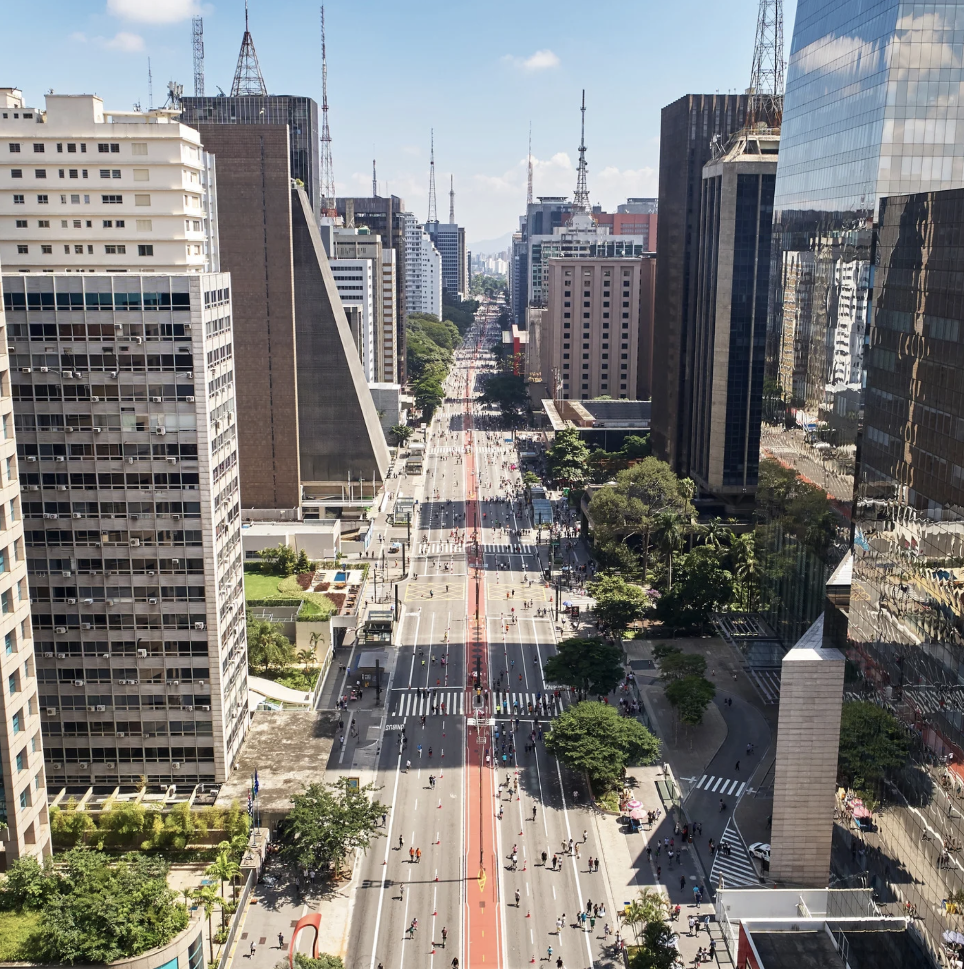 Foto aérea da Avenida Paulista