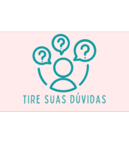 botão com ícone pessoa e interrogações - tira dúvidas