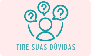 botão com ícone pessoa e interrogações - tira dúvidas