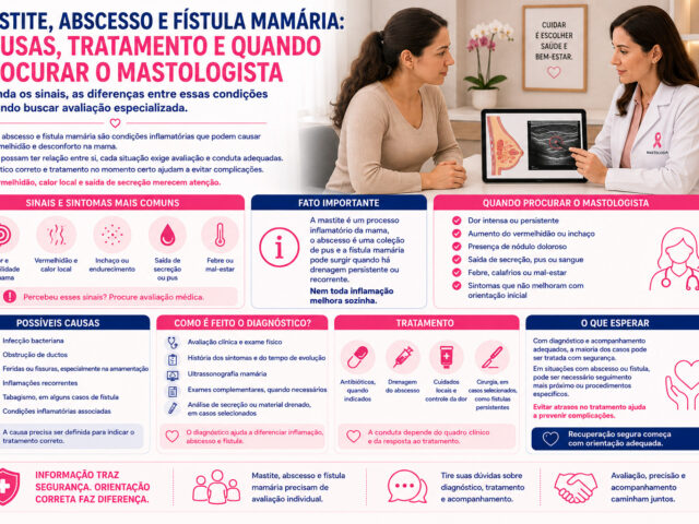 Mastite, Abscesso e Fístula Mamária: Causas, Tratamento e Quando Procurar o Mastologista